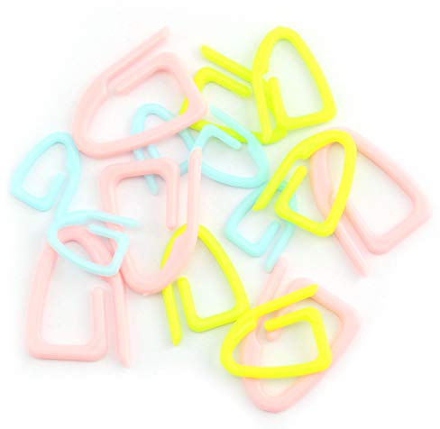 NX Garden 15pcs Stitch Markers Crochet Knitting Locking Stitch Marker Plastic DIY Sewing Craft Tools