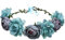 Rmeet Corona di Fiore,Donna Ghirlande Fasce del Fiori Boho Floreale Floral Ragazza Hairband per Hat Ornament Party Festival Nozze Blu