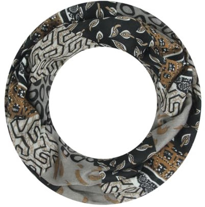 Majea Loop Schal Damen Schlauchschal Halstuch schmaler Loopschal (880052) (schwarz 1)