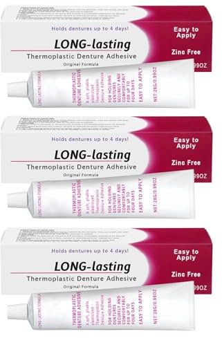Thermoplastic-Denture Adhesive Lasting Super Hold Denture-Adhesive Cream for Refitting Tightening-Dentures 3pcs