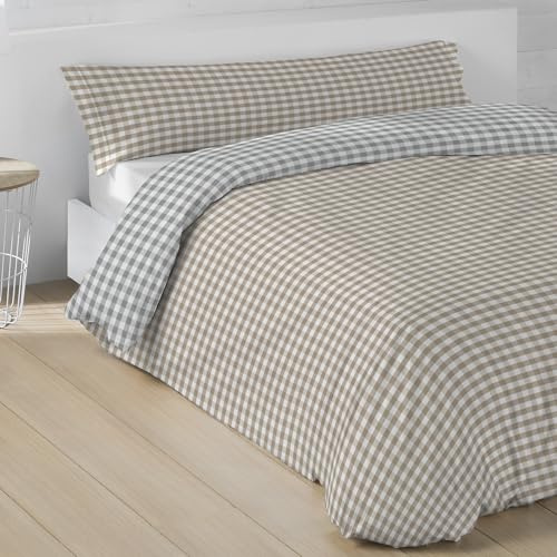 LEBENGOOD Juego de Funda Nórdica 50% Algodón para Cama 90x190/200 con 1 Funda Almohada y 1 Funda de Edredón Colcha Sábana. Juego de Ropa Cama (F.Vic Arena 90)