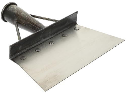 YARNOW Pala per Pulizia della Fattoria in Metallo, Pala Piatta Raschiatrice per Letame Bovina e Pollame, Manico Ergonomico per Aziende Agricole e Allevamenti