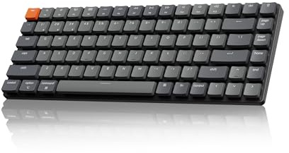 Keychron K3 Version 2, 84 Keys Ultra-Slim Wireless Bluetooth/USB Wired Mechanical Keyboard with White LED Backlit, Low-Profile Keychron Mechanical Brown Switch Compatible with Mac Windows