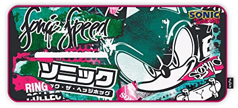 Energy Sistem Gaming Mouse Pad ESG Sonic Graffiti (XXL Size, antideslezante, Costuras reforzadas)