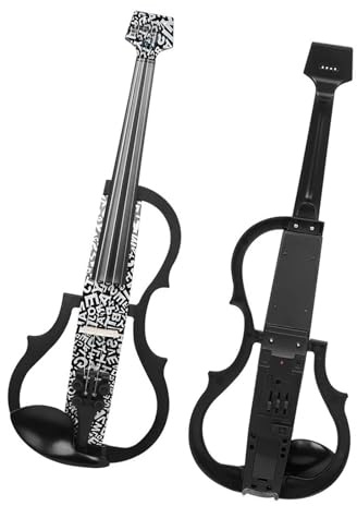 4/4 Violino Senza Testa Violino Elettrico In Fibra Di Carbonio Con Custodia Per Arco Sintonizzatore Cavo Per Cuffie Parti Del Resto Della Spalla