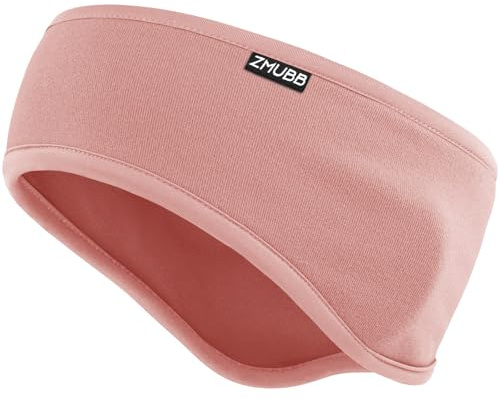 ZMUBB Fleece Ear Warmers for Men Women - Winter Headband Ear Muffs Ear Covers for Cold Weather Running Cycling Ski (pink)