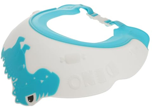UTHCLO Hair Washing Shield Hat for Toddler 2 Pcs Dinosaur Shape Blue Shower Caps for Kids Pp Tpe Material Protects Eyes and Ears Easy to Dry Bathing Accessory