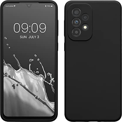kwmobile Cover per Samsung Galaxy A33 5G Custodia - Back Case per Smartphone in Silicone TPU - Protezione Gommata - nero matt