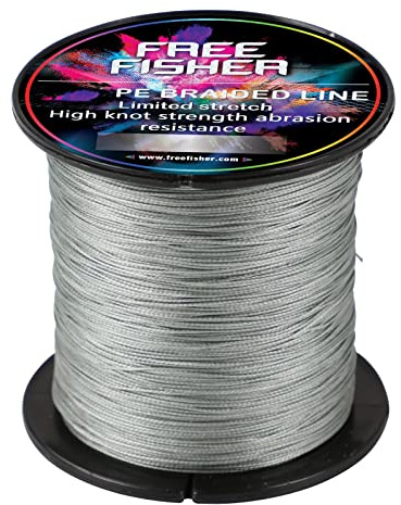 Amur Leopard Hilo de Pescar Trenzado 8 Braid 300m Línea de Pesca Trenzada con Fuerte Tracción 10-200LB para Pesca de Agua Salada y Dulce, Gris, 12#/0.60mm/61.0kg/135LB