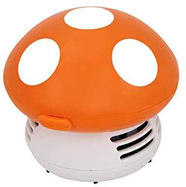 Ciieeo Mini Staubsauger Im Pilzdesign Tragbarer Tischreiniger Für Krümel Und Kabellos Leise Und Effizient Für Schreibtisch Und Küchenarbeitsplatte Orange