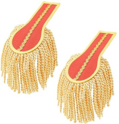 SUPERFINDINGS 2 piezas moda charreteras hombro borlas insignias de hombro desmontables cadenas punk flecos alfileres joyas para hombre mujer chaquetas traje cosplay