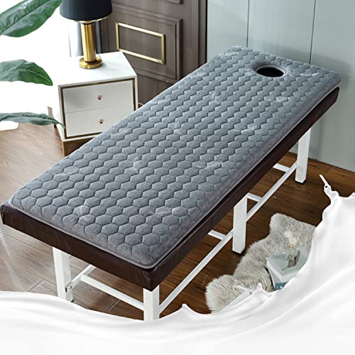 Round Head Table Mattress with Breathing Hole Non-Slip Memory Foam Spa Cushion Cover Cute Design 70x180cm Ideal for Aesthetic Treatments and Therapy