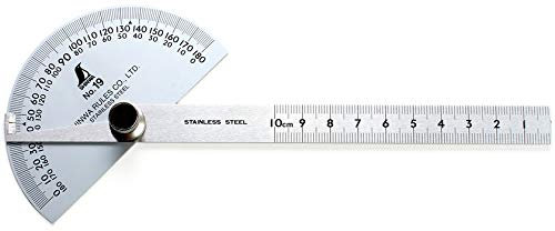 Shinwa 62480 No.19 Winkelmesser mit halbrunder Basis von tyzacktools