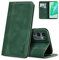 AKABEILA Case for OnePlus 9 Pro Premium Leather Flip Wallet Case with Magnetic Closure Kickstand Card Slots Folio Phone Case Cover Shockproof Green