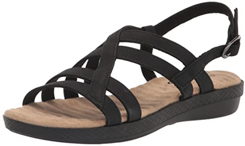 Easy Street Damen Lobo Sandale, Schwarz, 43 EU X-Weit