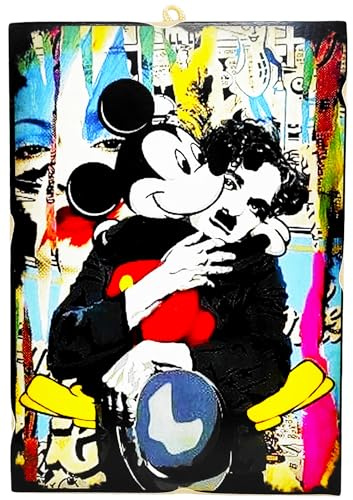 KUSTOM ART Quadro da Parete Serie Personaggi dei Cartoons Cartoni Animati Fumetti Stampa su Legno 25x18 cm.