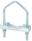 QUARKZMAN Kit de Support de Fixation en Croix pour Mât d'Antenne avec Collier en U et Matériel de Montage pour Antenne Extérieure, M6x100x50mm