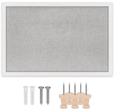 BJORKLUND Pinnwand | Hochwertige Pinnwand aus Kork zum Aufhängen | Große Korktafel 40 x 30 cm, Visionboard, Anschlagtafel für Haus, Büro und Schlafzimmer