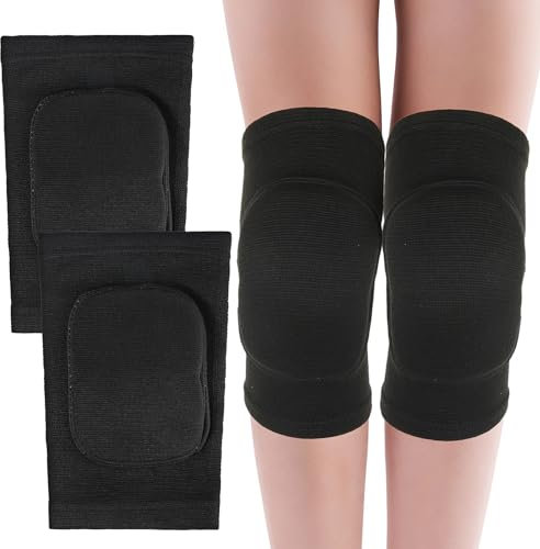 Volleyball Knee Pads Black Knee Pads Dance for Women Men Youth Girls Kids, Soft Breathable Protective Knee Brace for Basketball Football Dance Yoga Tennis Running Cycling Workout Climbing Wrestling