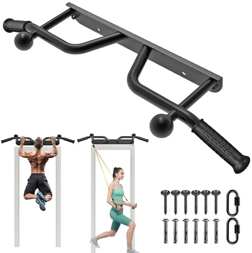 99 cm pull-up-stång väggmonterad multifunktionell pull-up-stång väggmonterad multigrepp hakstång 200 kg kraftig chinup-stång för hem garage järn gym hängstång