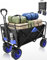 Bollerwagen Handwagen Faltbar 160L mit Luftreifen & Bremsen, 200KG Tragkraft, 360° drehbare Räder, Verstellbarer Teleskopgriff, Cupholder – klappbarer Handwagen für Gartenwagen, Camping, Einkaufen