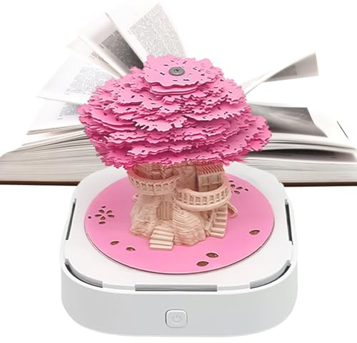 Nankoyal Calendrier 3D en forme de cabane dans un arbre - Sculpture en papier - Pour étudiants, enseignants, adolescents, garçons, filles, adultes, bibliothèque, table basse, chambre à coucher