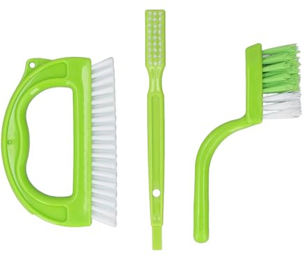 Adfaga 3Pcs Grout Brush Cleaner Stiff Scrubbing Brush Set Premium ABS Plastic Polypropylene for Kitchen Bathroom Tile Joint Cleaning Tools