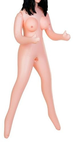 Muñeca Inflable/Hinchable Premium para Adultos – Cabeza 3D con Cabello Natural – Tamaño Real 168 cm – PVC Suave – Incluye Accesorio Ajustable (+18) (Sindy)