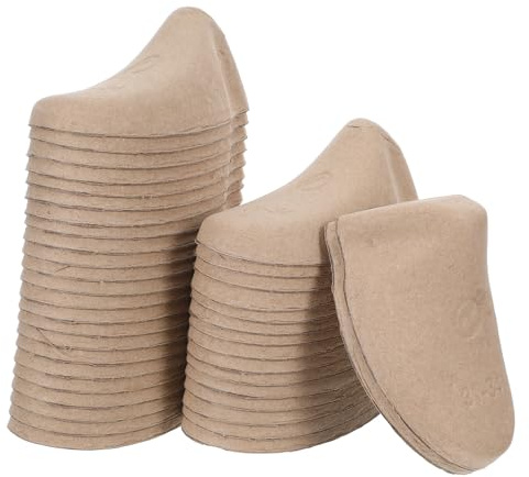 MALUGOGO 40 piezas de zapatos de papel marrón para hombre, transpirables, ajuste universal, insertos moldeadores de zapatos para organizar y proteger el calzado de arrugas en armarios del hogar