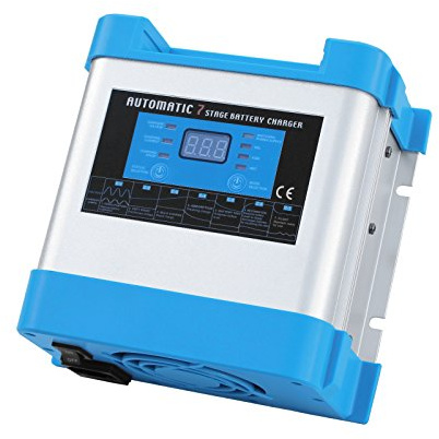 10A 24V Intelligent automatic multi-stage mains battery charger for safe unattended charging of a 24V battery bank from 230V AC mains