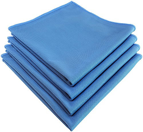 elauelue - Edelstahl reinigen - Putztuch & Pflegetuch für die Reinigung glatter Edelstahloberflächen - 4er Set - 34x34 cm