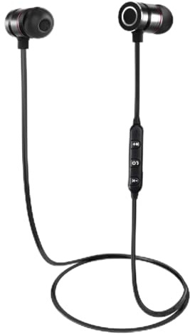 HENGKEXIN Bluetooth-Kopfhörer, magnetisch, Bluetooth 4.1, kabellose Sport-Kopfhörer mit Mikrofon, Stereo, für iPad, iOS und Android-Red