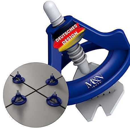 M&N Fliesen Nivelliersystem Set 1mm, 1.5mm, 2mm, 3mm Mega- Auswahl (400x 2mm Laschen, 200x Zughauben) - Fliesen Werkzeug für Leien & Profis - Kunststoff Abstandshalter - Fliesen Verlegehilfe