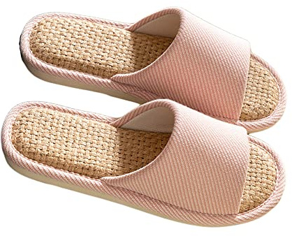 AioTio Confortable Lin Intérieur Pantoufles - Respirant et Confortable Chaussures Maison