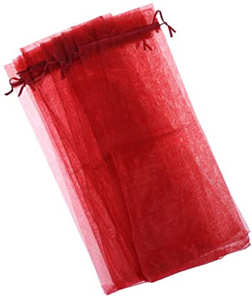 20 Pcs Sheer Organza Wine Bottle Gift Bags, Reusable Wedding Favour Pouches