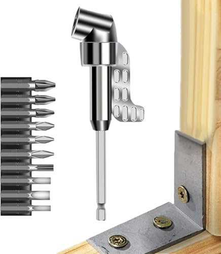 Jiimhte Rechtwinkliger Bohreraufsatz, flexible Bohrerverlängerung | Steckdosenadapter-Set Eckadapter,105-Grad-Steckschlüssel-Werkzeugsatz, Winkelbohraufsatz für elektrische Bohrmaschinen,