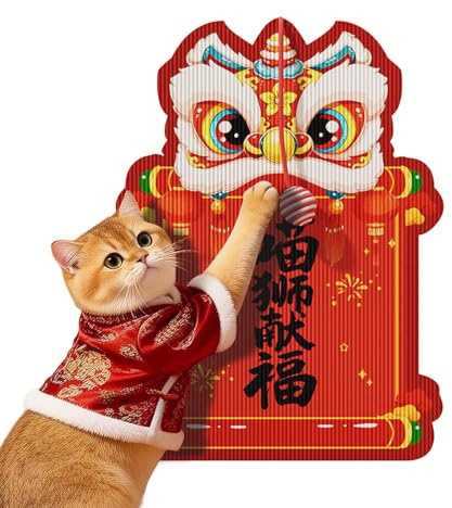 Tavola Tiragraffi Per Gatti - Tappetino per Animali Domestici a Capodanno Cinese | Tappetino per Grattare,Da Porta Divano Casa Interno Grattare Artigli Giocare Svago Esercizio