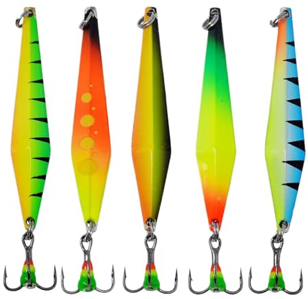 Kit de Pesca en Hielo 5 Piezas de Señuelos Reflectantes y Realistas