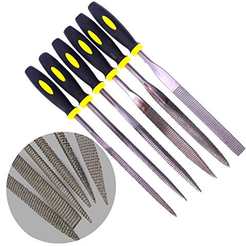 Lime ad Ago Alta Qualità In Acciaio Al Carbonio professionali per lavoro di legno (6 forme 5mm x180mm)