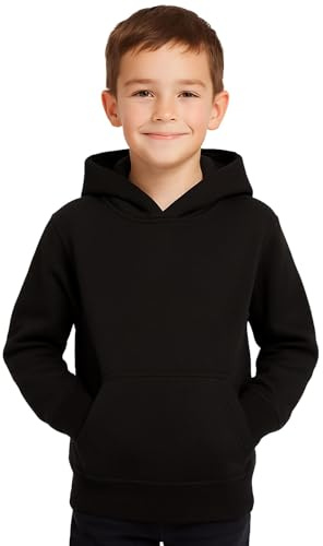 A2Z 4 Kids Tie Dye Hoodie Fleece - Plain Sweat Hoodie Black 9-10