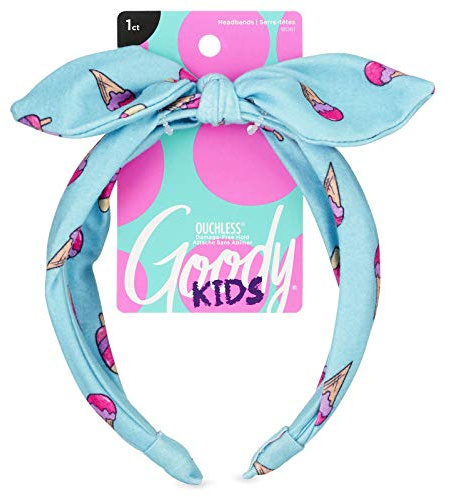 GOODY Kids Headband - Ice Cream Print - Comfort Fit for All Day Wear - Secures All Hair Types