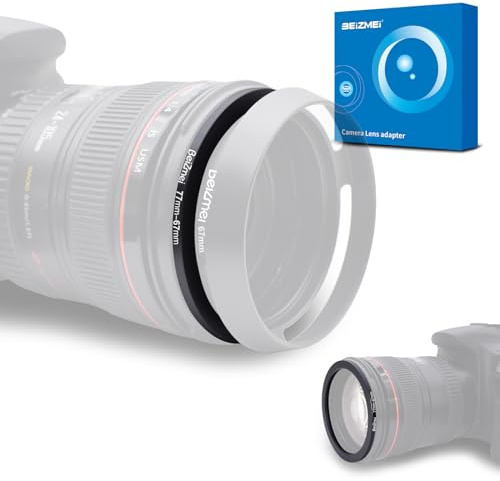 77 mm à 67 mm Anneaux Adaptateur Filtre Objectif Compatible avec tous les Objectifs 77 mm à 67 mm UV ND CPL filtre, 77 mm lentille à 67 mm Anneau Filtre