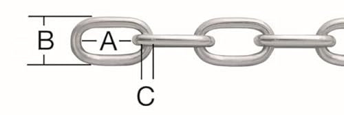 Vormann 008201030Z - Cadena redonda de acero, forma A, galvanizada, 3 mm, 30 metros