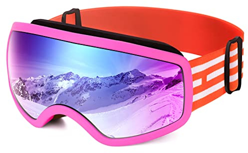 EasYoung Gafas de esquí para niños, gafas de esquí y snowboard para niños y niñas, compatibles con casco