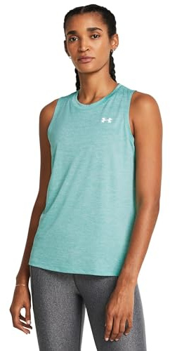 Under Armour Damen Tech Twist Tank Top Tanktop, (482) radial türkis/weiß/weiß, X-Groß