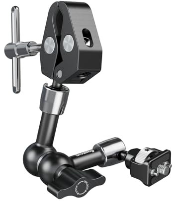 SMALLRIG Brazo mágico de 7 pulgadas con abrazadera en forma de cangrejo, brazo con tornillo de 1/4-20 y pines retráctiles para cámaras de acción, monitores, luces de vídeo y micrófonos – 5310