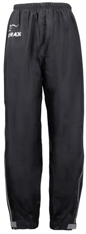 Zorax Pantaloni da moto impermeabili da moto, per adulti, uomini e donne, con strisce riflettenti, borsa per il trasporto, Nero , 4XL
