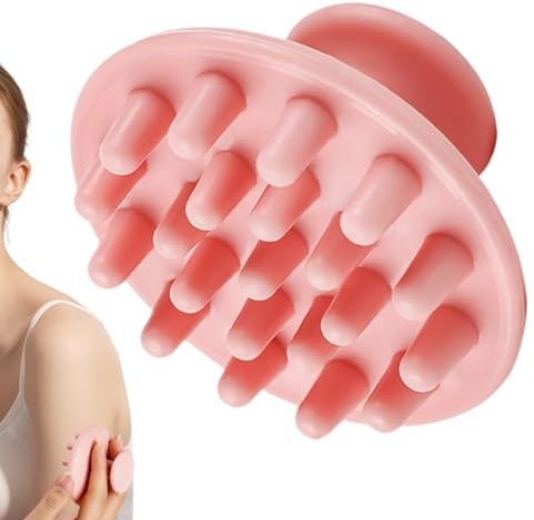 Spazzola per capelli per cuoio capelluto, in silicone, stimolante la crescita, massaggiatore per cuoio capelluto, spazzola per shampoo – per la pulizia della doccia, lavaggio della casa, bellezza spa