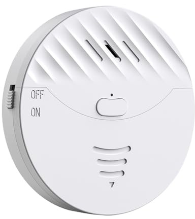 NINMORTH Alarma con sensor de vibración para detección de rotura de cristal de ventana Tuya con sirena de 130 dB, aplicación, color blanco y negro
