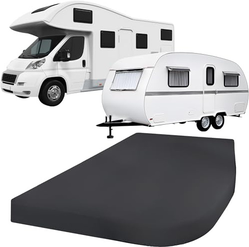 Erwin Müller Spannbettlaken für Wohnmobil, Wohnwagen, Boot - Single-Jersey, anthrazit Größe 145x200 cm - besonders strapazierfähig, Rundumgummi, bis 14 cm Matratzenhöhe